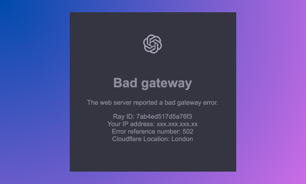 How to Resolve the 'Chat GPT Bad Gateway' Issue?