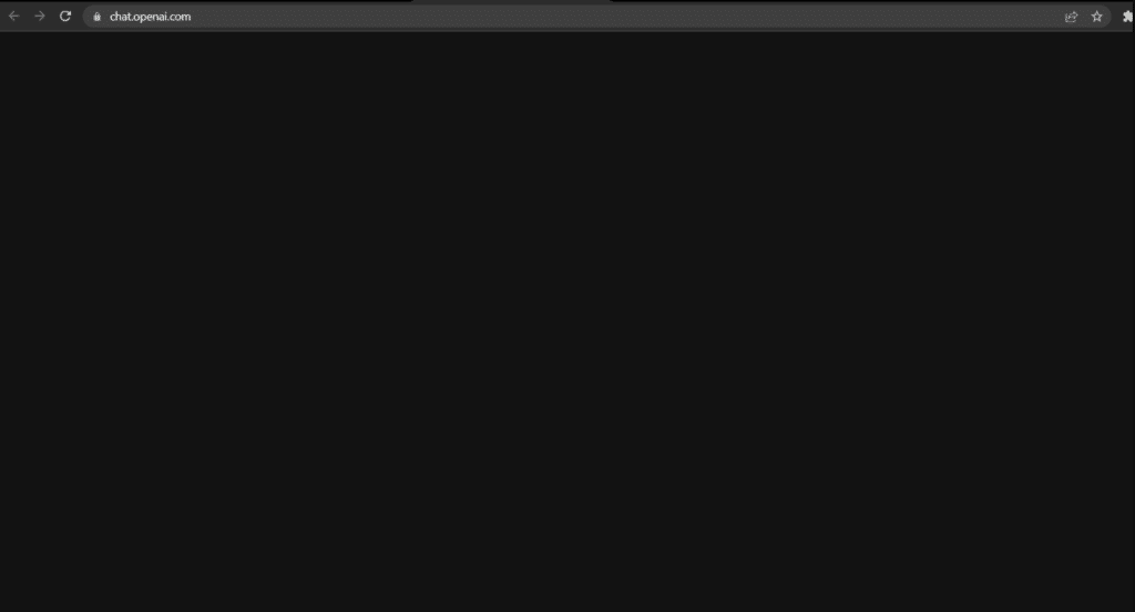 Why does ChatGPT show a blank screen?