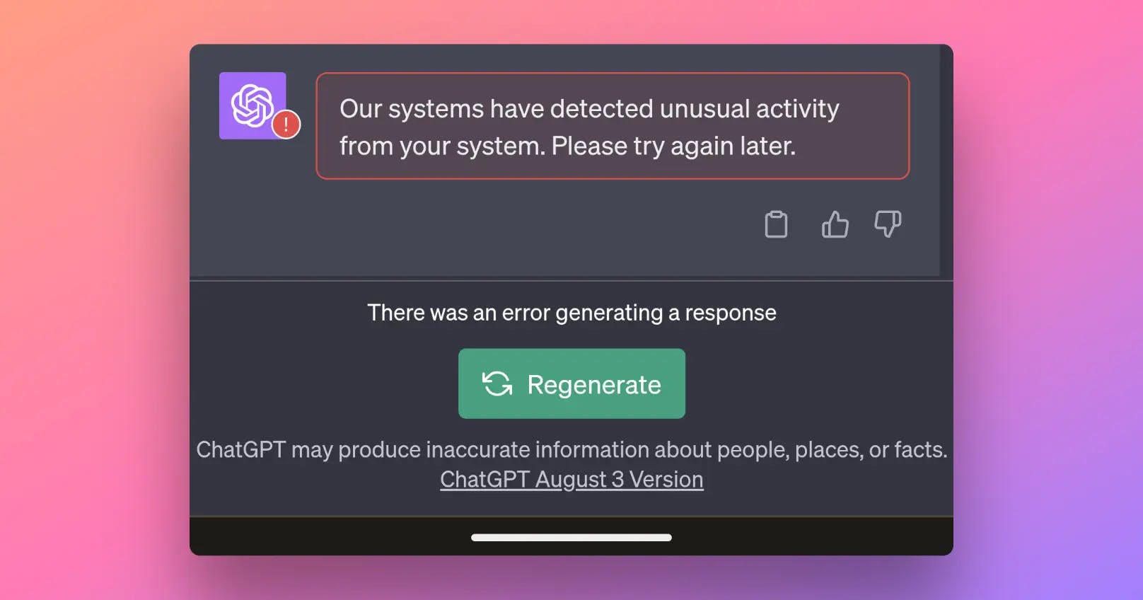How to Respond to Unusual Activity Detected from ChatGPT