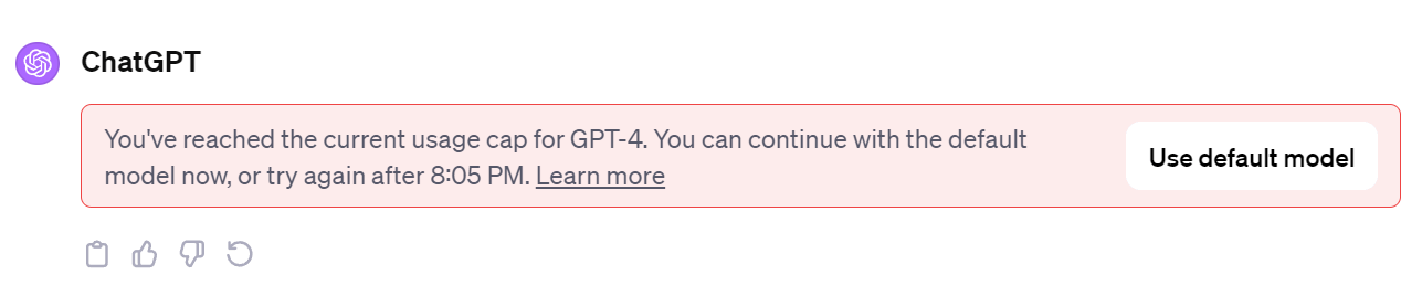 How Have You Reached the Current Usage Cap for GPT?