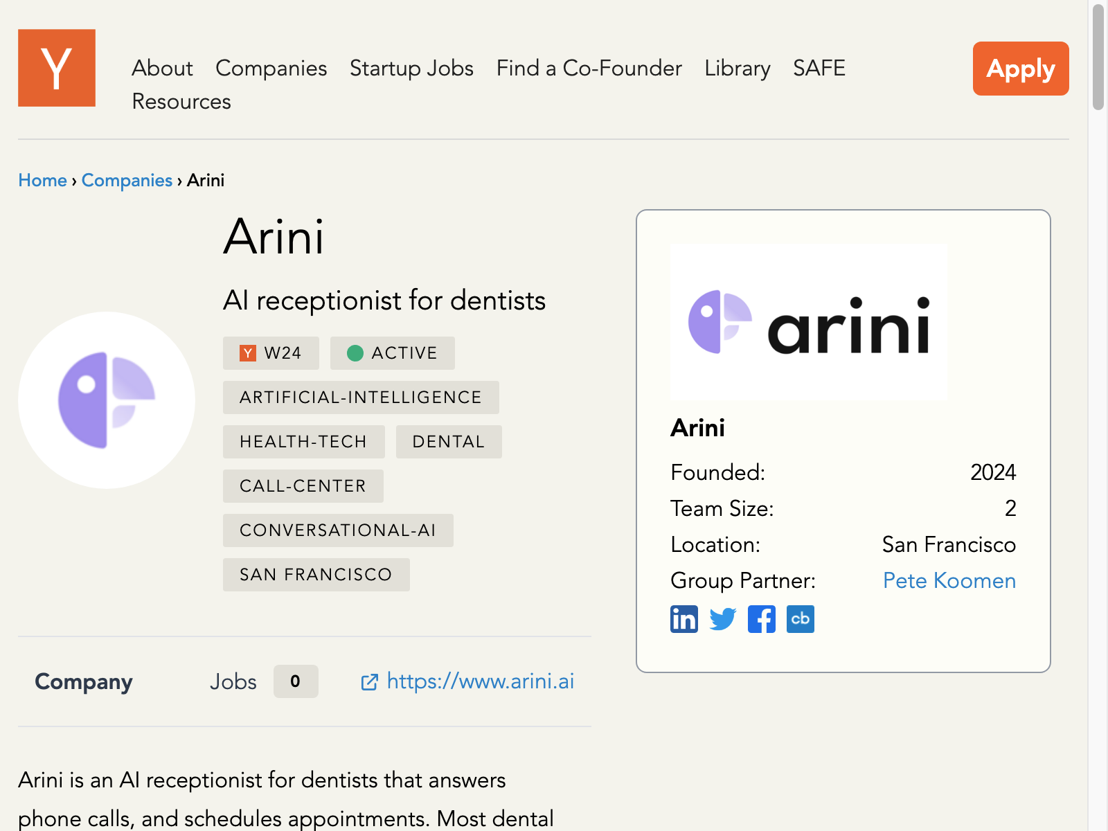 Arini Ai Receptionist preview