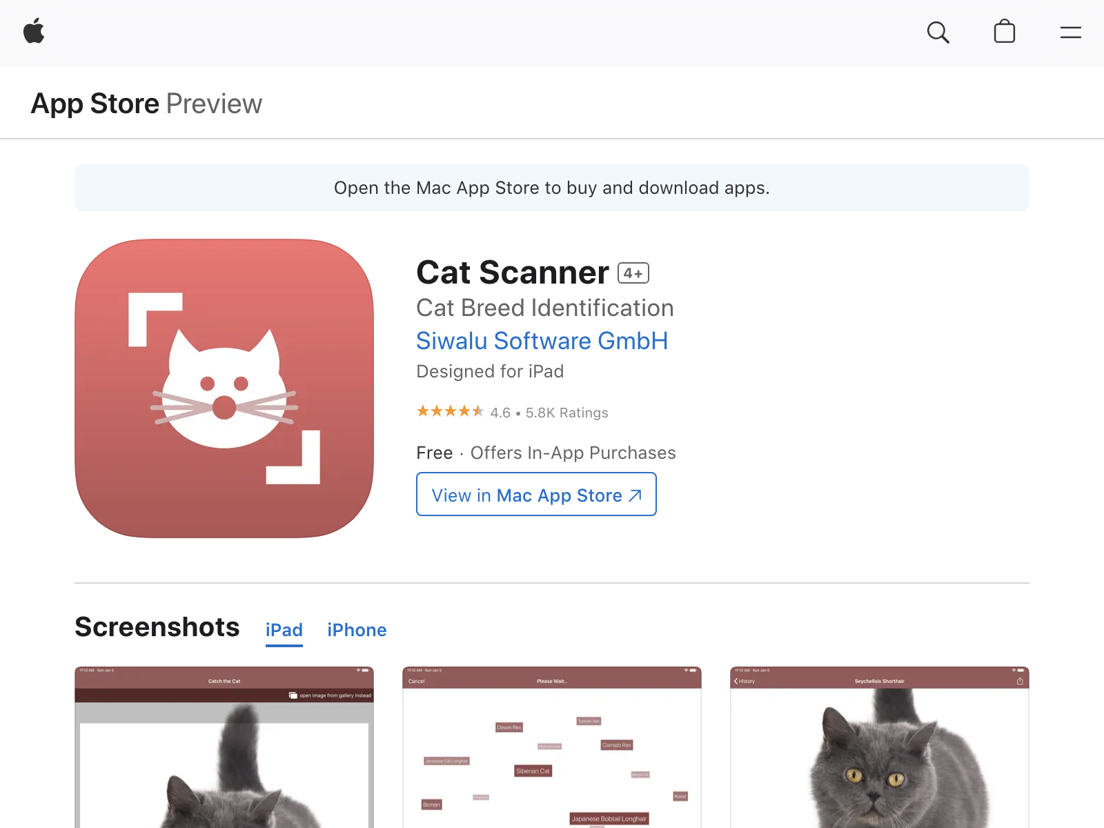 Cat Identifier preview
