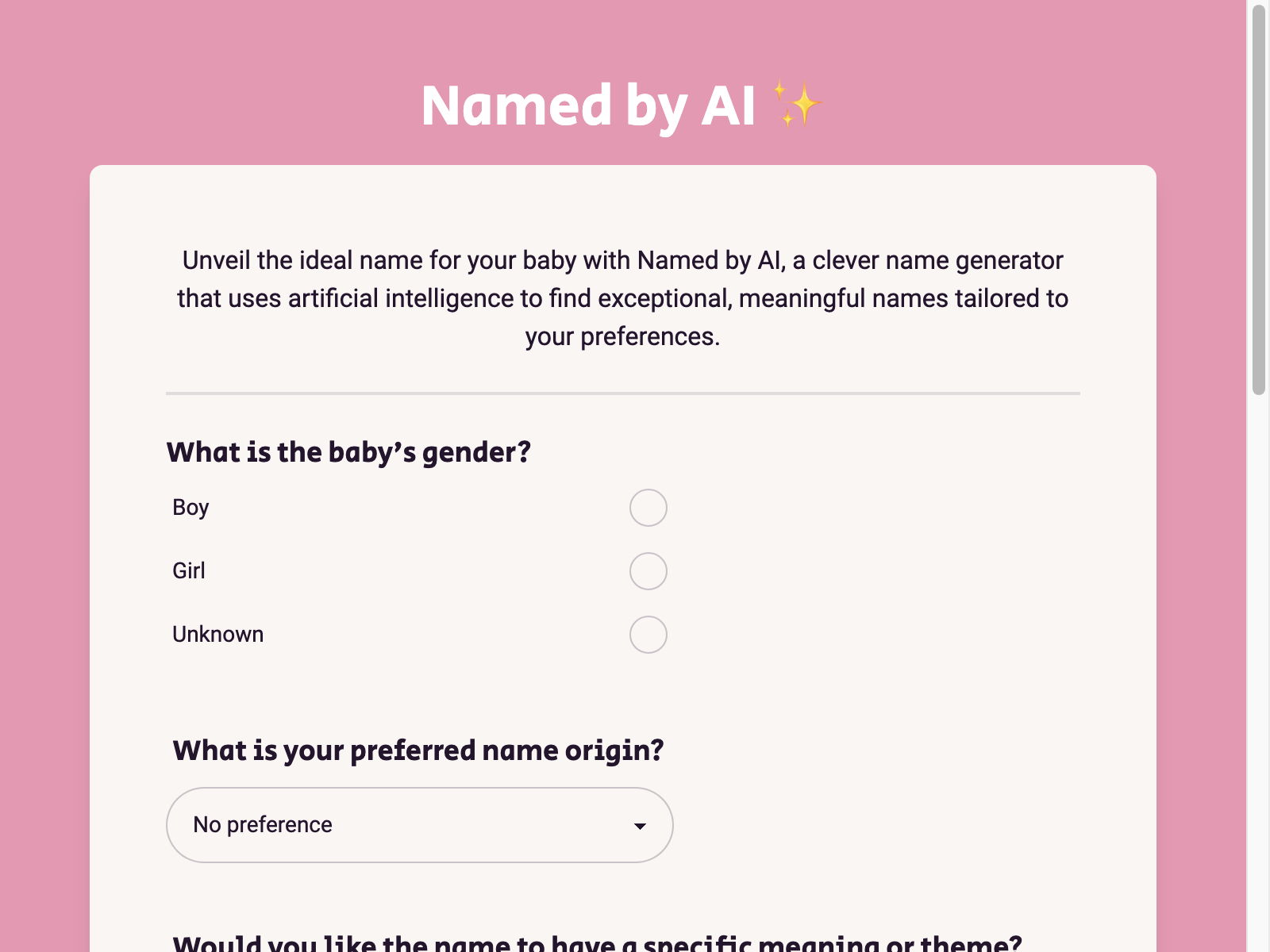Named By Ai preview