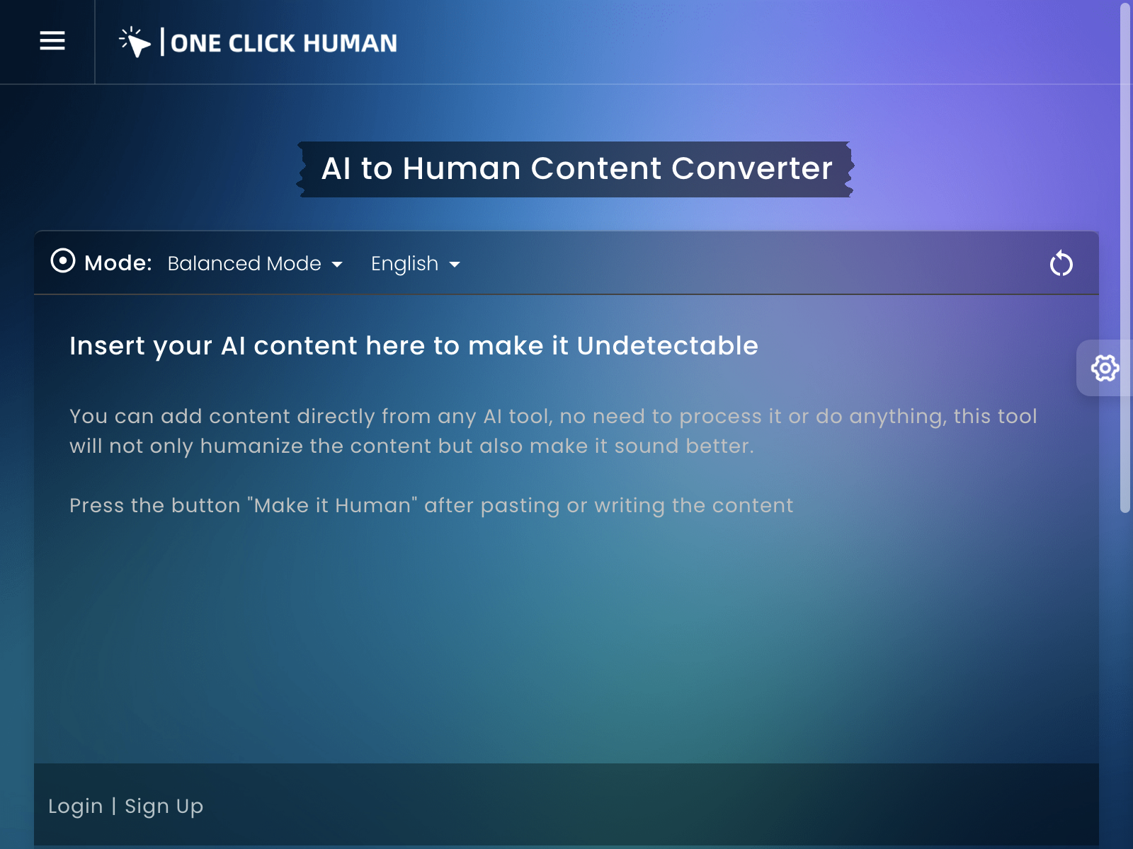 One Click Human preview