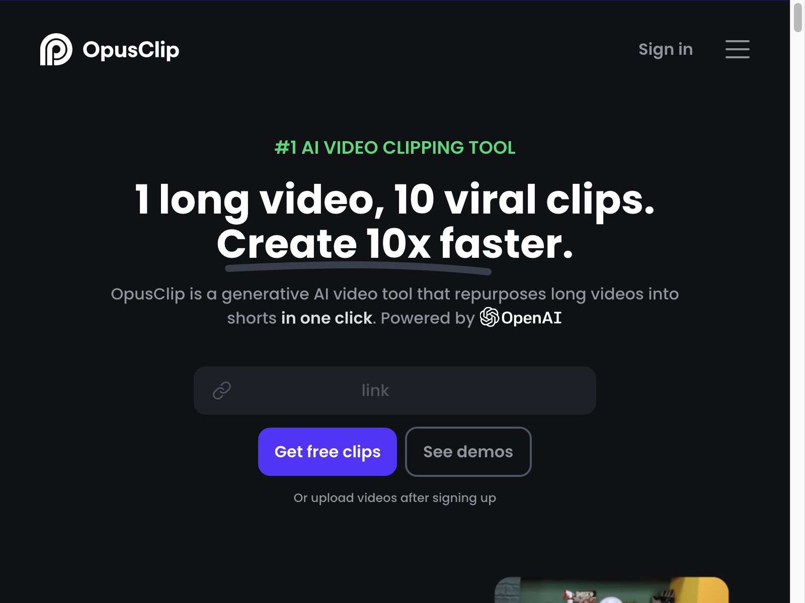 Opus Clip Screenshot