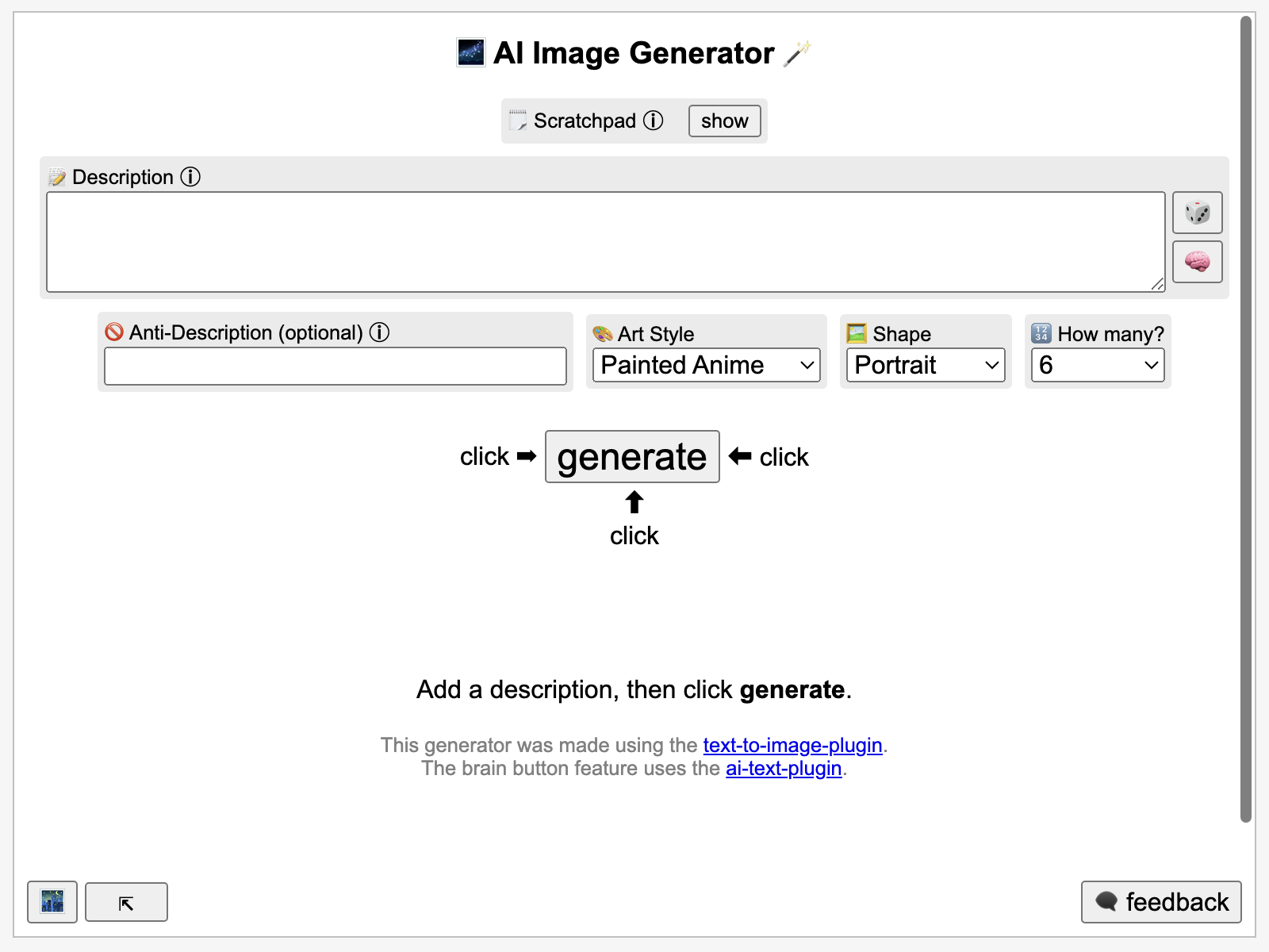 Perchance Image Generator preview